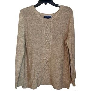 NWT Women’s Karen Scott Brown Cable Knit Sweater